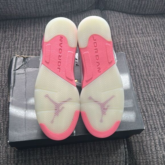 Air Jordan RETRO 5 LOW 'Crafted For Her Desert Berry/Coral size Y6 - Picture 3 of 6